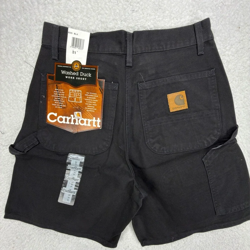 Carhartt Washed Duck Work Shorts Mens 31 B25 BLK Black NWT NOS